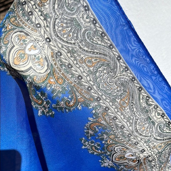 Blue and Silver Paisley Kimono OS Jack & Missy - Picture 4 of 8